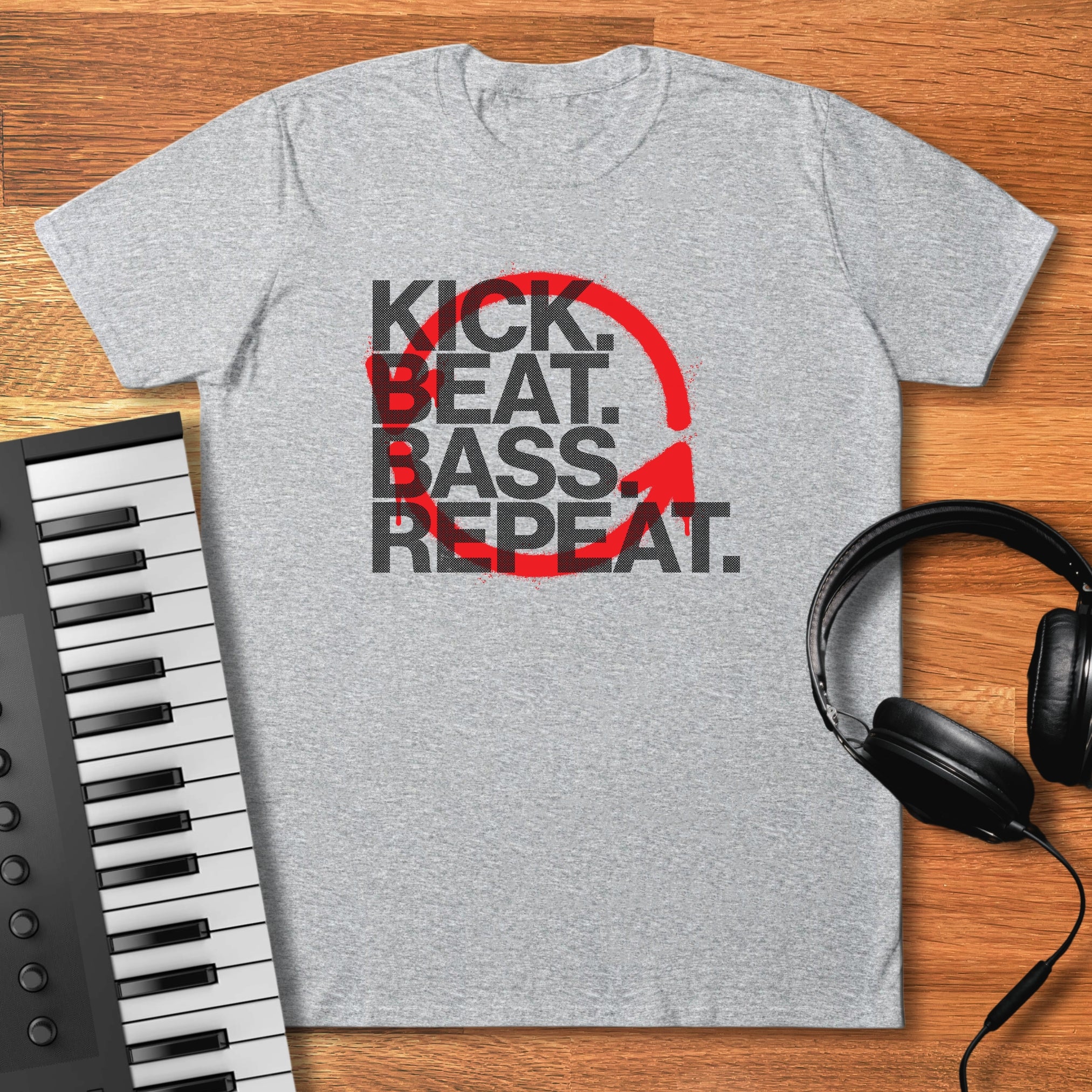 Kick Beat Bass Repeat Music Production T-Shirt