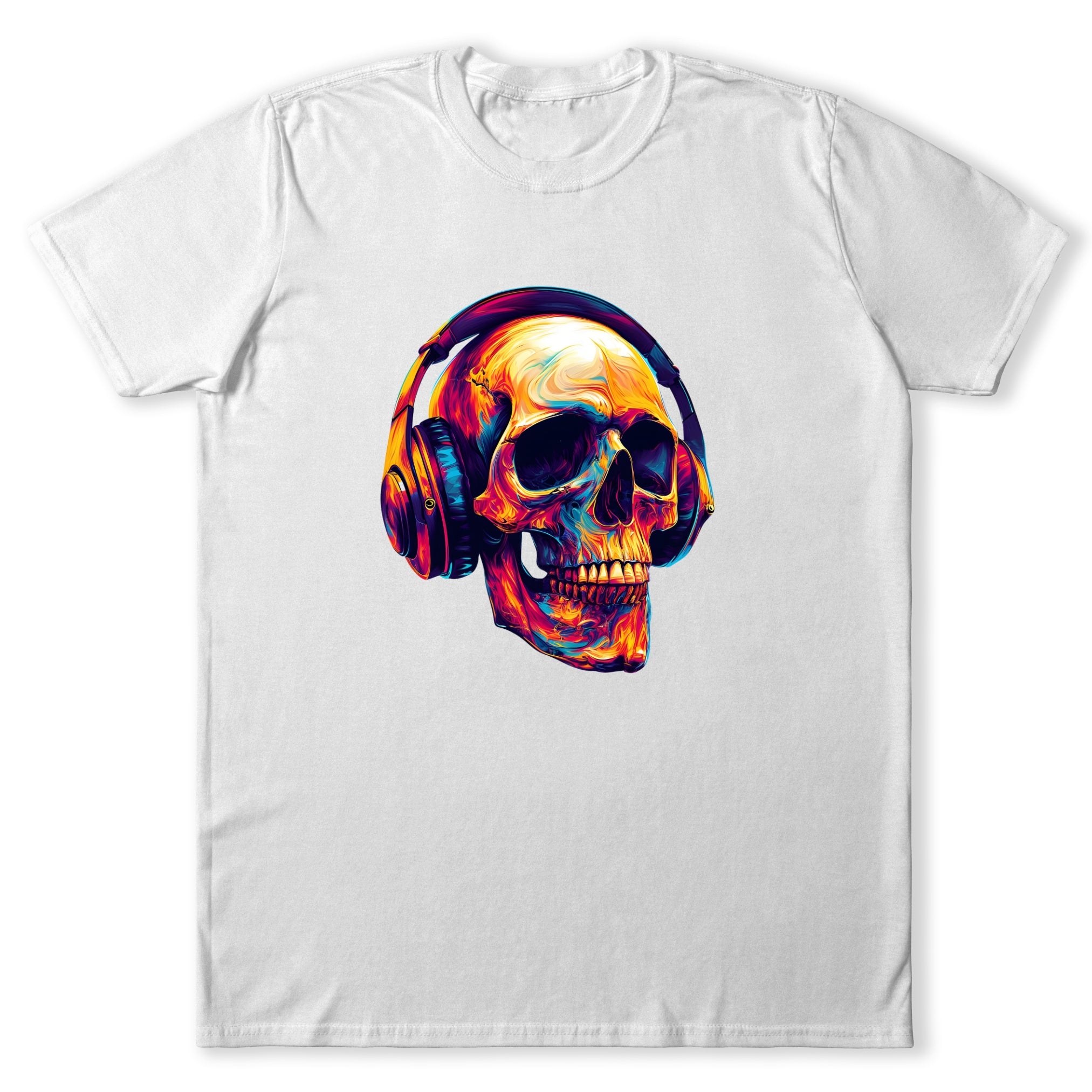 Skull Listens To Music T-Shirt